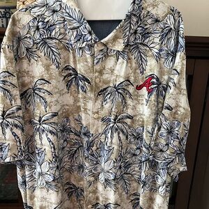 Floral Hawaiian Shirt with Logo